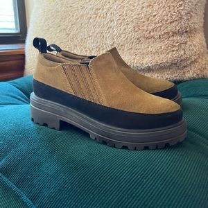 Free People Romy Suede Lug Sole Platform Loafers (NWOT)